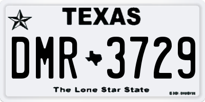 TX license plate DMR3729
