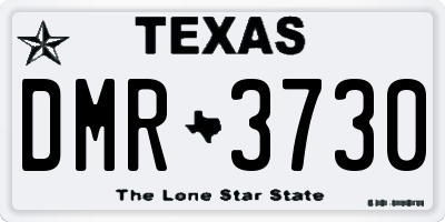 TX license plate DMR3730