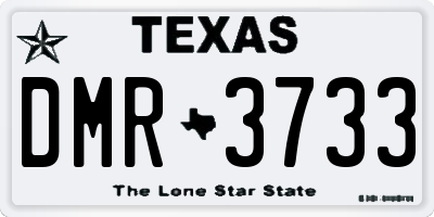 TX license plate DMR3733