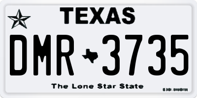 TX license plate DMR3735