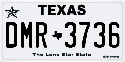 TX license plate DMR3736