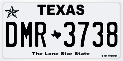 TX license plate DMR3738