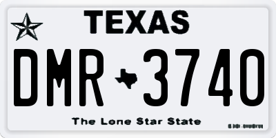 TX license plate DMR3740