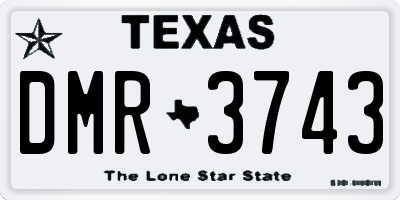 TX license plate DMR3743