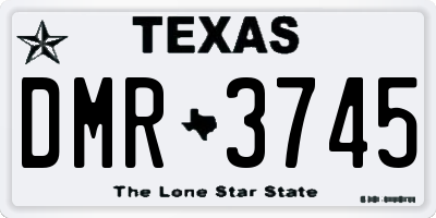 TX license plate DMR3745