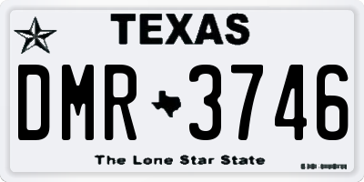 TX license plate DMR3746