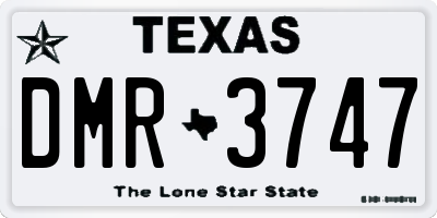 TX license plate DMR3747
