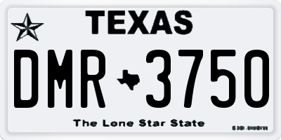 TX license plate DMR3750