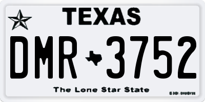TX license plate DMR3752
