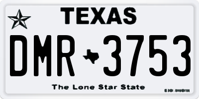 TX license plate DMR3753