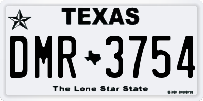 TX license plate DMR3754