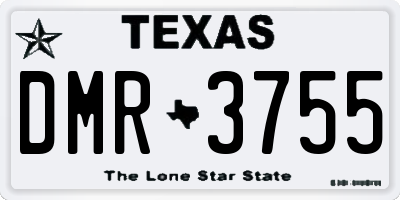 TX license plate DMR3755