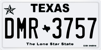 TX license plate DMR3757