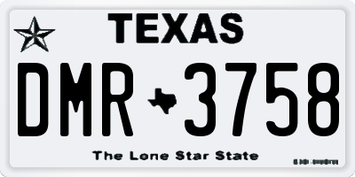 TX license plate DMR3758