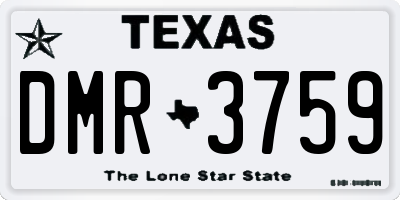 TX license plate DMR3759
