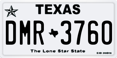 TX license plate DMR3760