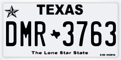 TX license plate DMR3763