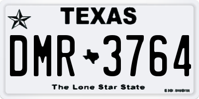 TX license plate DMR3764