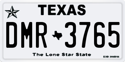 TX license plate DMR3765