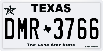 TX license plate DMR3766