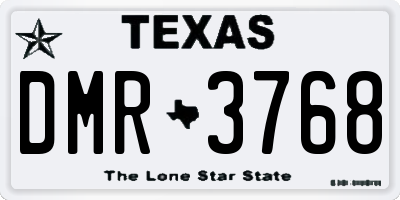 TX license plate DMR3768