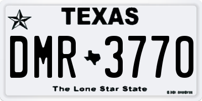 TX license plate DMR3770
