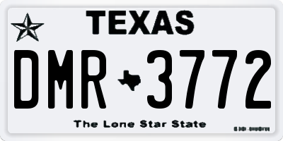 TX license plate DMR3772