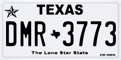 TX license plate DMR3773
