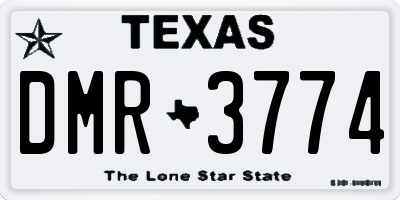 TX license plate DMR3774
