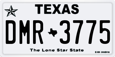 TX license plate DMR3775