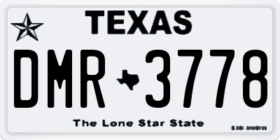 TX license plate DMR3778