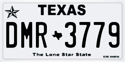 TX license plate DMR3779