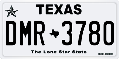 TX license plate DMR3780