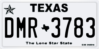 TX license plate DMR3783