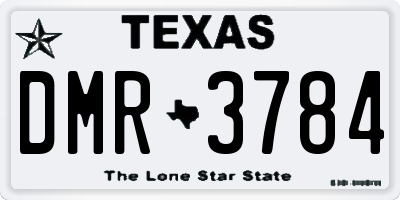 TX license plate DMR3784
