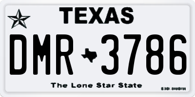 TX license plate DMR3786