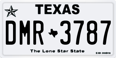 TX license plate DMR3787