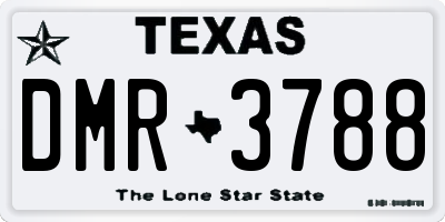 TX license plate DMR3788