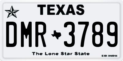 TX license plate DMR3789