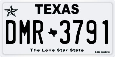 TX license plate DMR3791