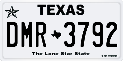 TX license plate DMR3792