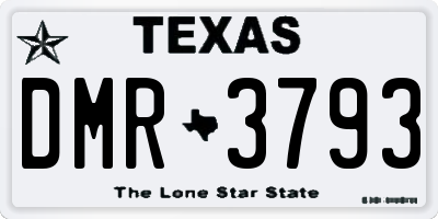 TX license plate DMR3793