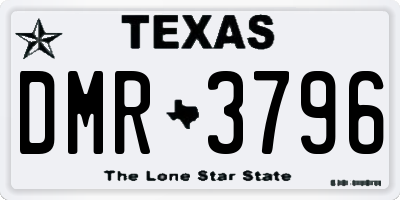 TX license plate DMR3796