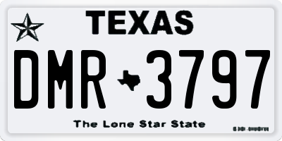 TX license plate DMR3797