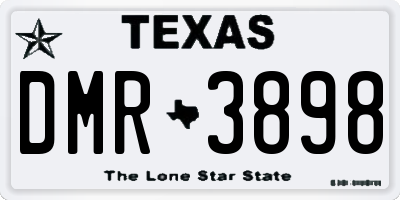 TX license plate DMR3898