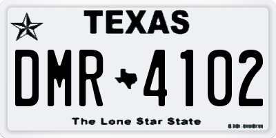 TX license plate DMR4102