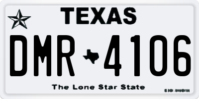 TX license plate DMR4106