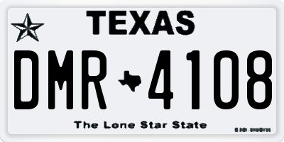 TX license plate DMR4108