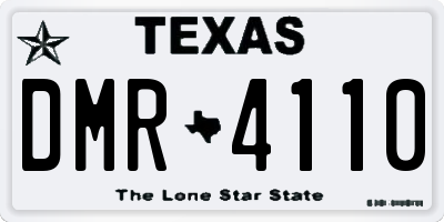TX license plate DMR4110