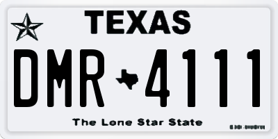 TX license plate DMR4111